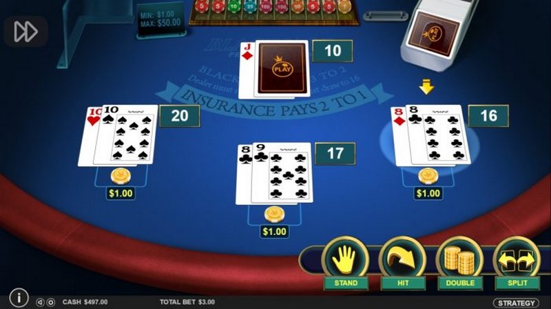 Hướng dẫn cách chơi blackjack 3 hand